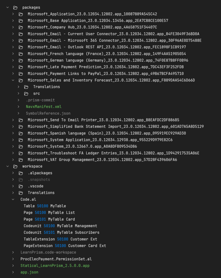 Prism for AL file explorer