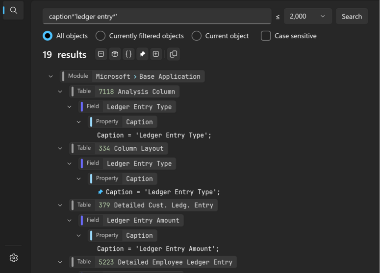 Prism for AL: Free text search