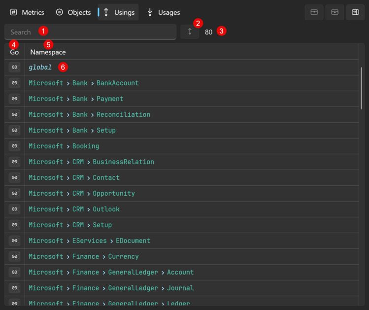 Prism for AL namespace usings