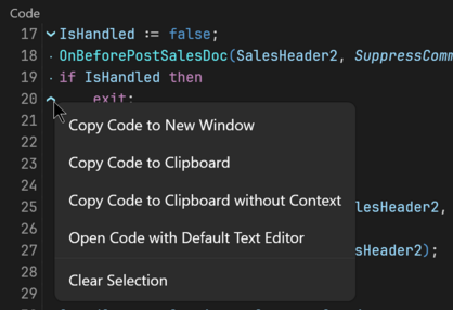 Prism for AL code line selection