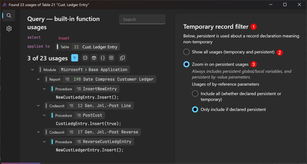 Prism for AL: Usages with table filter