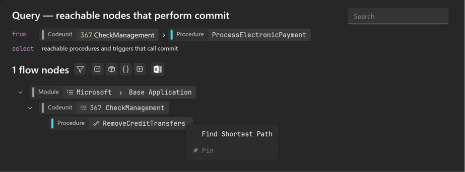 Prism for AL: the one reachable procedure that commits, RemoveCreditTransfers