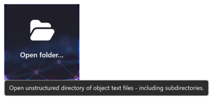 Prism for C/AL: Open folder